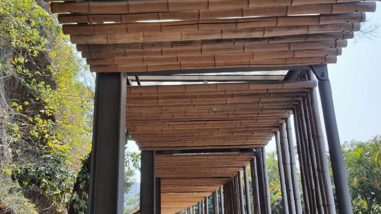 在氹仔龍環葡韻的上方，可見到一斜行升降機，抵達上方便是大潭山