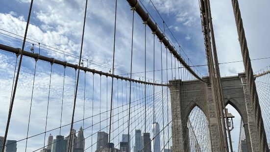 The Brooklyn Bridge is a cable