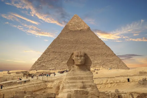 The Great Pyramids of Giza, near Cairo
