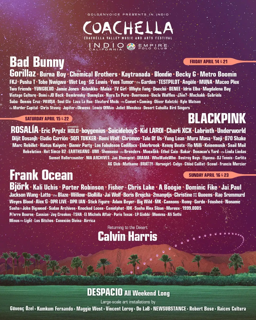 Coachella Lineup ${currentYear}