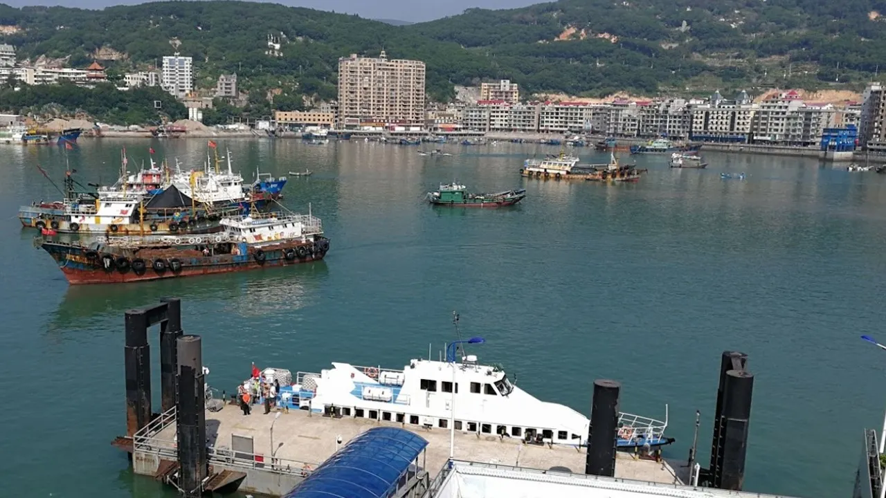 連江黃歧半島海峽大酒店窗外一景。