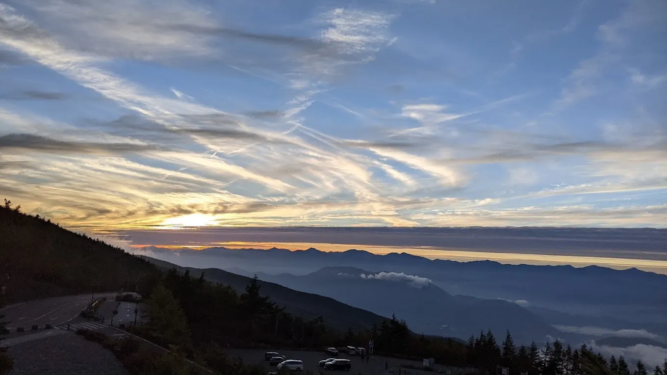 於鳴澤村富士山五合目遠眺的美景