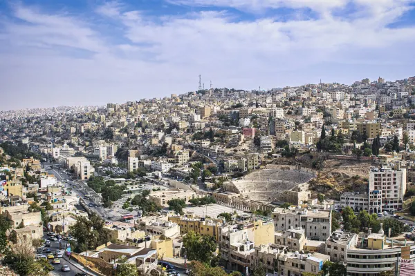 Aerial view of Amman city, Source: Photo by Hisham Zayadn on Unsplash