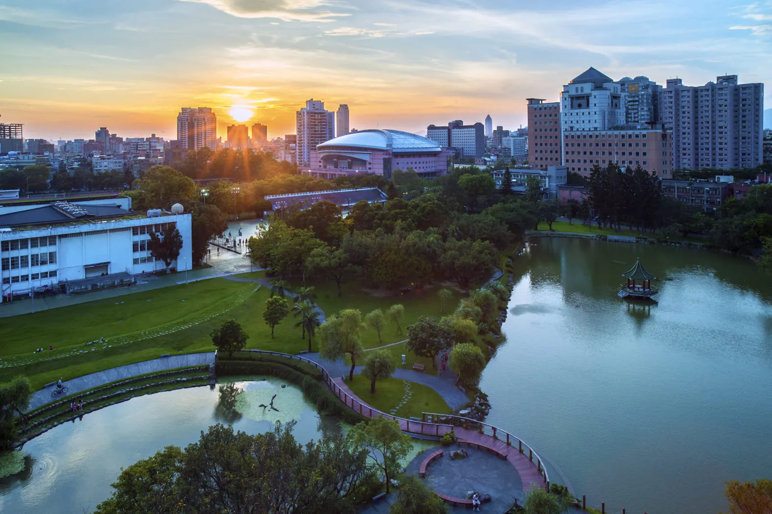 台灣大學醉月湖俯瞰圖 圖片來源:台灣大學官網