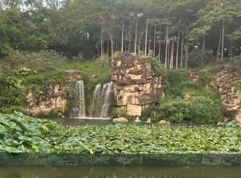 人工瀑布是打卡之選