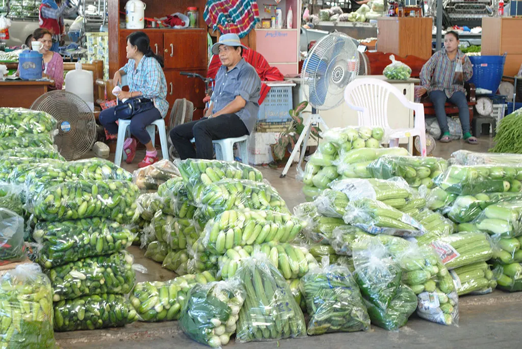 ผักนานาชนิดที่ตลาดศรีเมืองราชบุรี - จ.ราชบุรี (แหล่งที่มาของภาพ: dit)