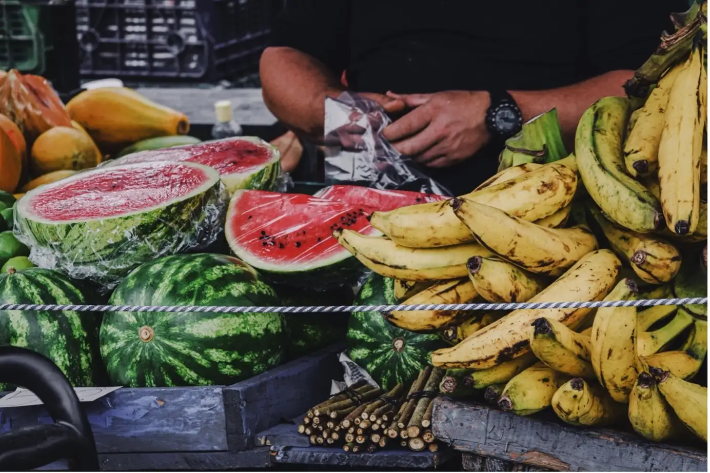 Fresh produce at a local market