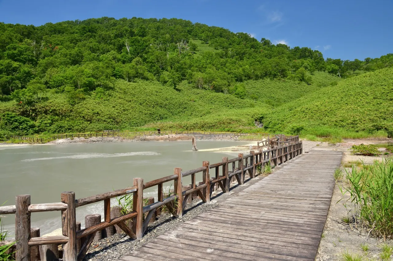 登別大湯沼的步道 