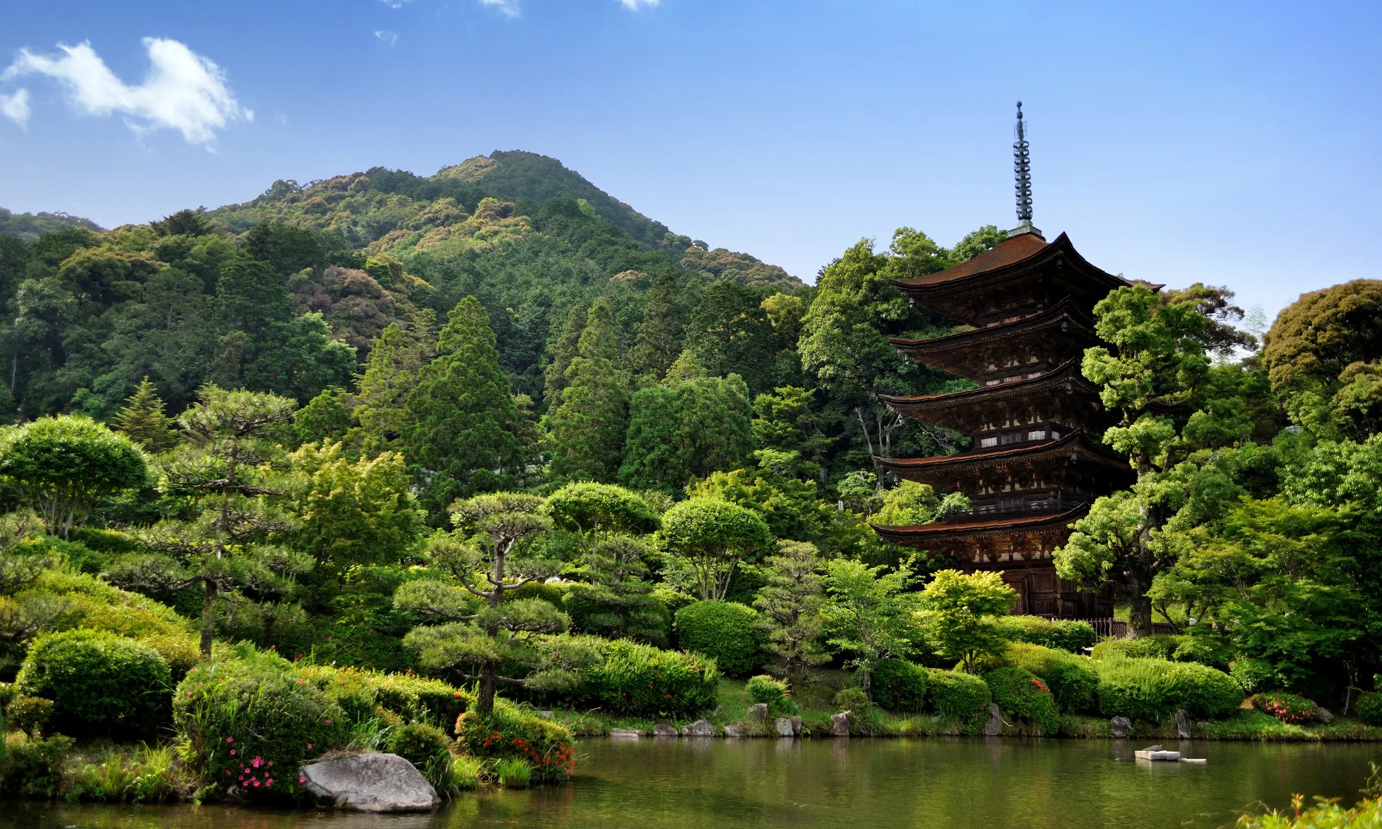 山口県,山口市,山口県立大学,香山公園 国宝瑠璃光寺五重塔