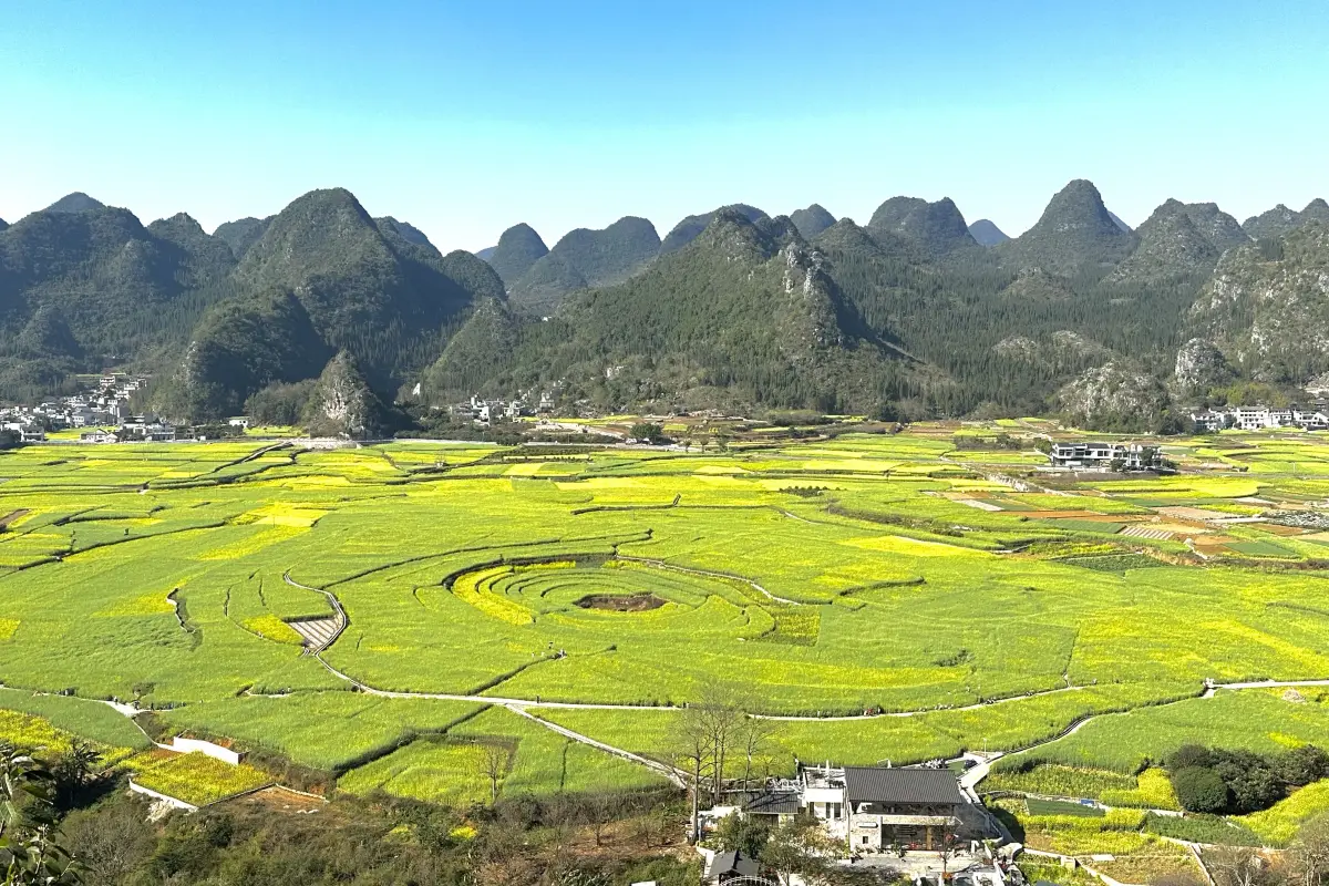 中國貴州興義萬峰林景區八卦田