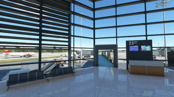 A boarding gate at Nanjing Lukou International Airport. Source: Photo by Contrail / contrail.shop.