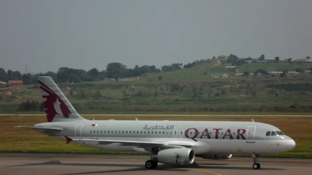 An airplane on tarmac of Entebbe International Airport. Source: Photo by Timothy Kalyegira / Flickr.