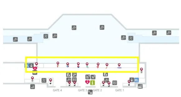 金浦国際空港国内線ターミナルの案内図