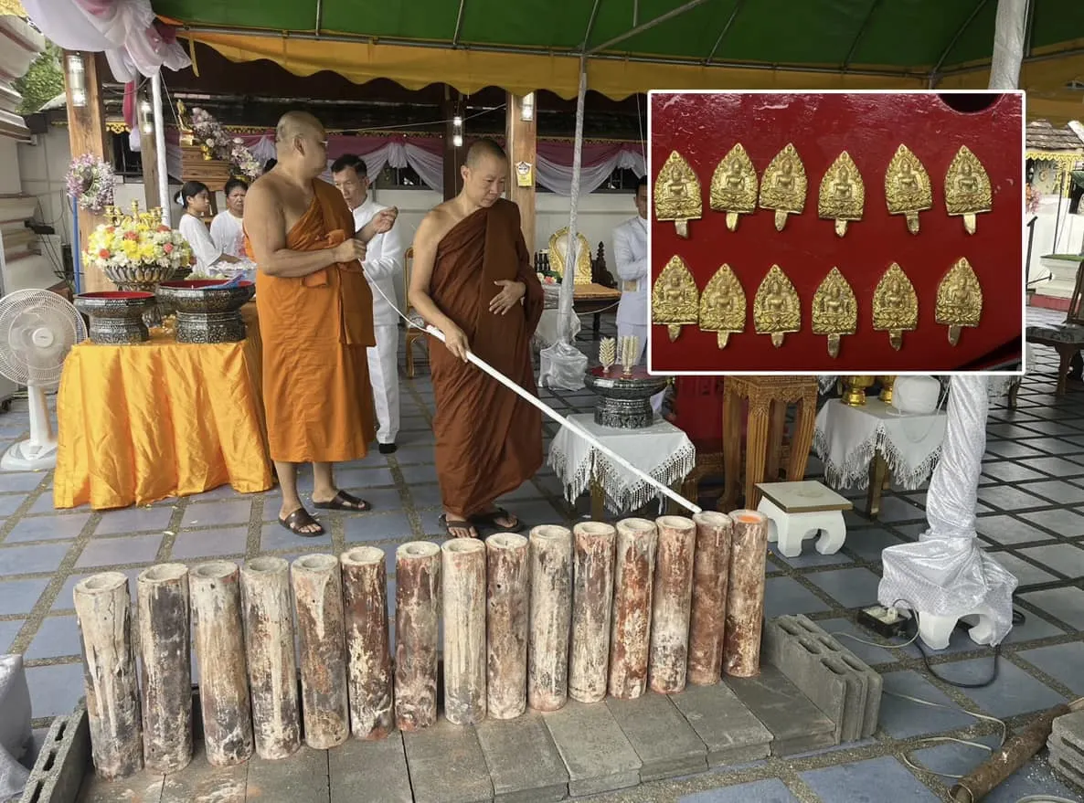 วัดพระธาตุดอยคำ - เชียงใหม่ : การหล่อเครื่องพระองค์บูชา (Source: หลวงพ่อทันใจ วัดพระธาตุดอยคำ เชียงใหม่)