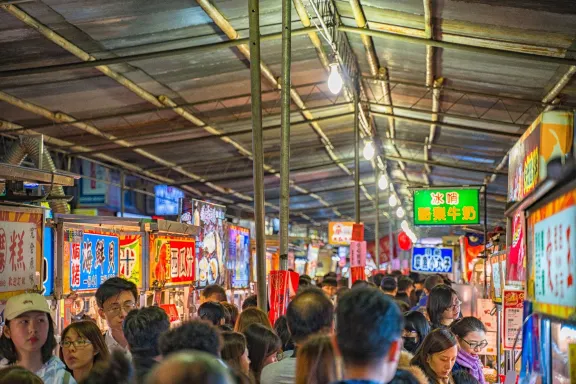 台北寧夏夜市非常熱鬧