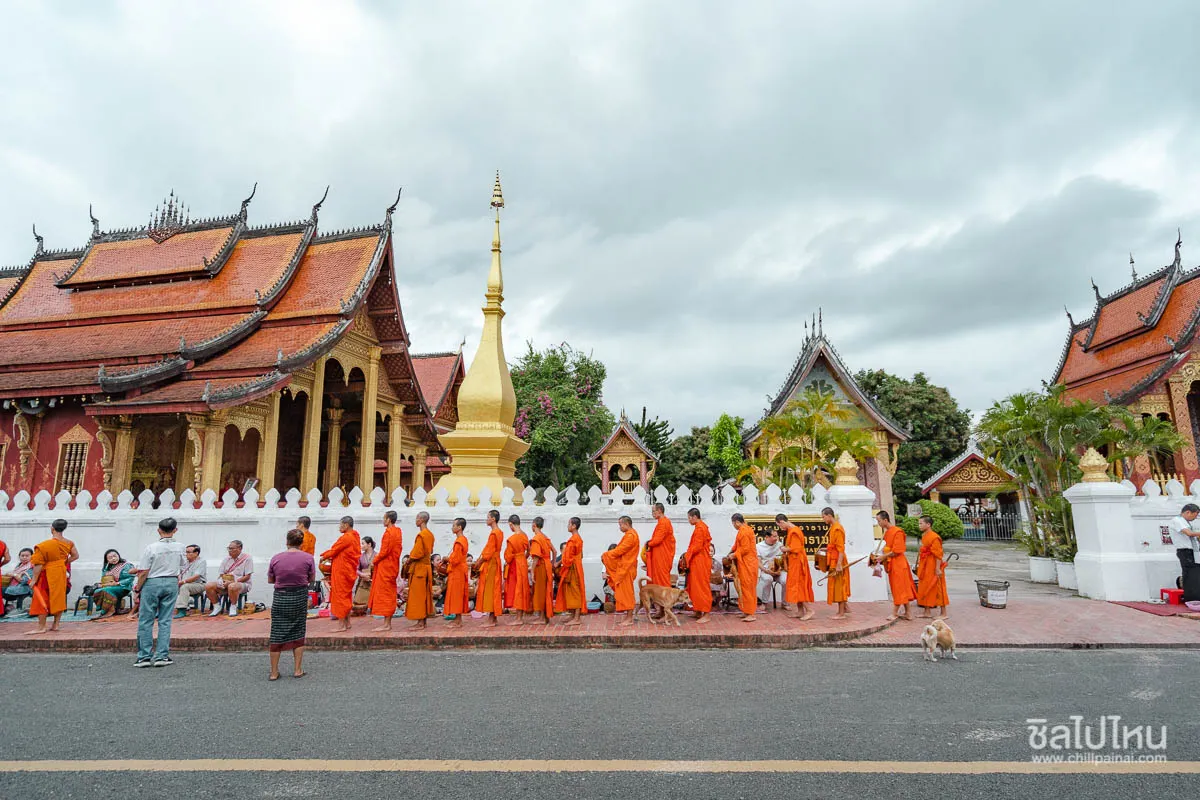ตลาดเช้าหลวงพระบาง - หลวงพระบาง ลาว : ตักบาตรข้าวเหนียว (Source: ชิลไปไหน)