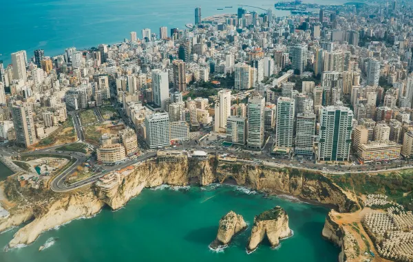 Aerial view of Beirut, Source: Photo by Piotr Chrobot on Unsplash