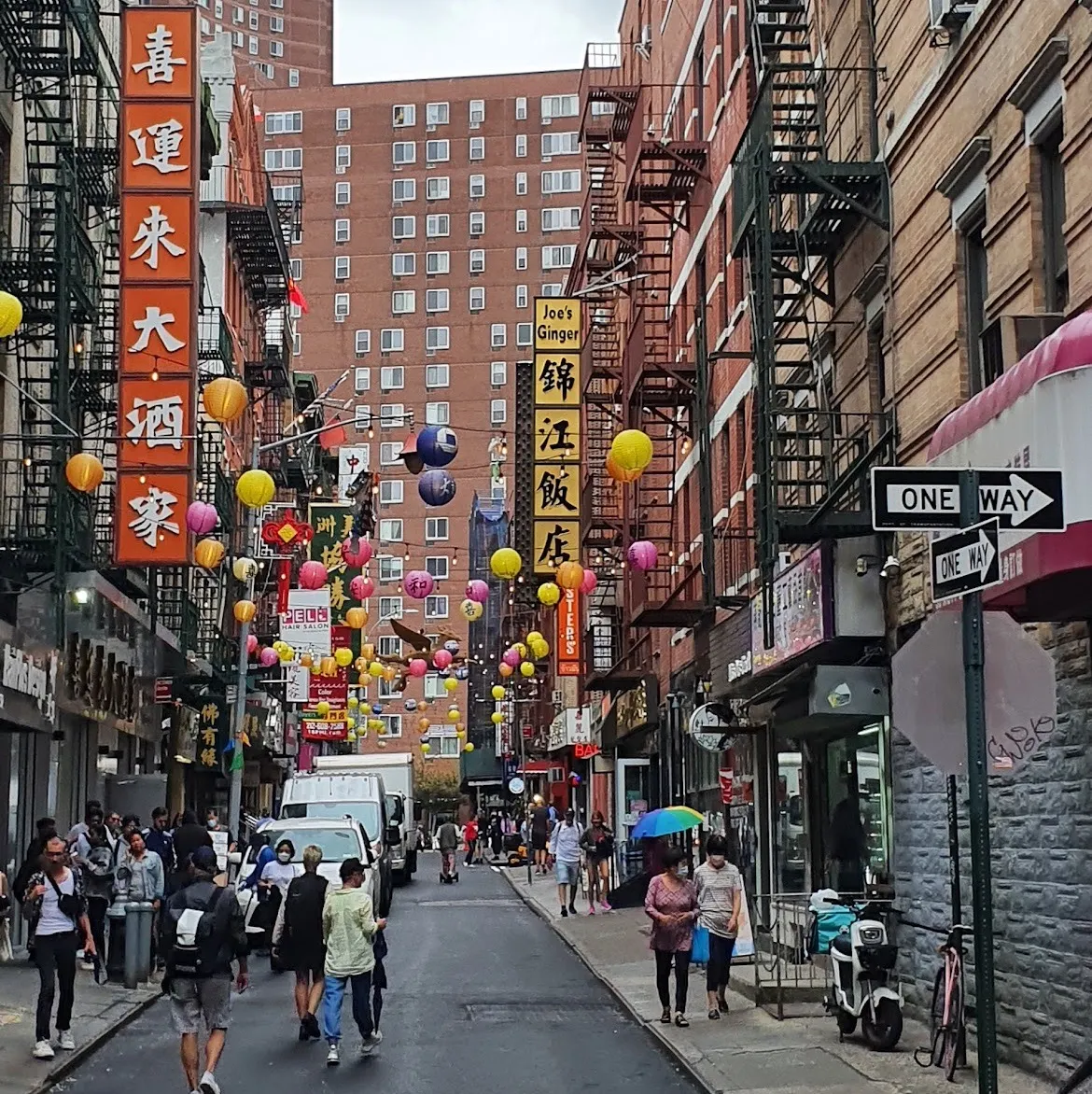 紐約曼哈頓華埠街景