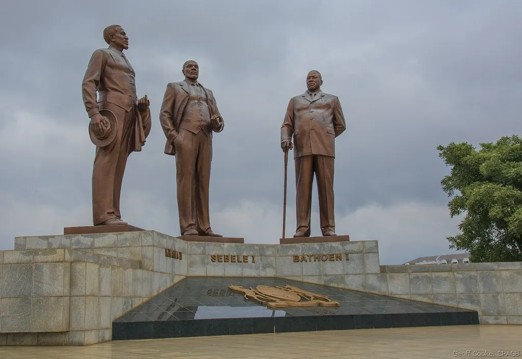 Three Chiefs' Statue, Gaborone. Source: Photo by Geoff Cooke / Flickr.