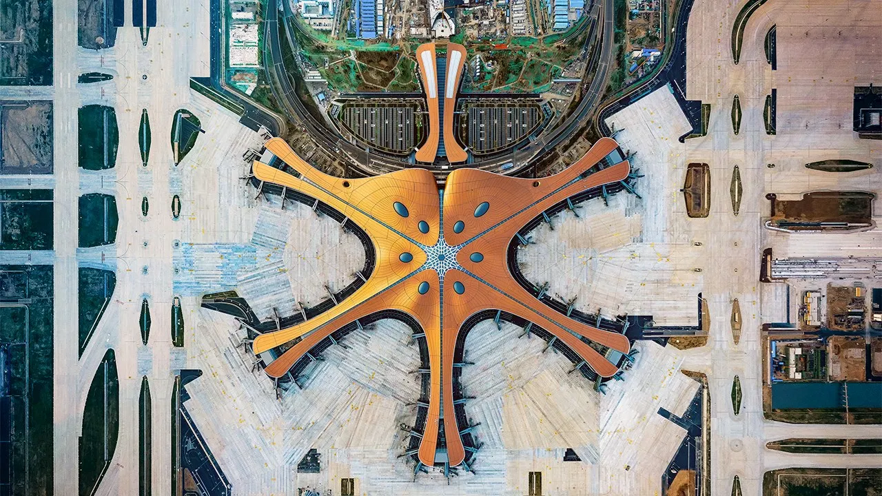 Aerial view of Beijing Daxing International Airport. Source: new.abb.com