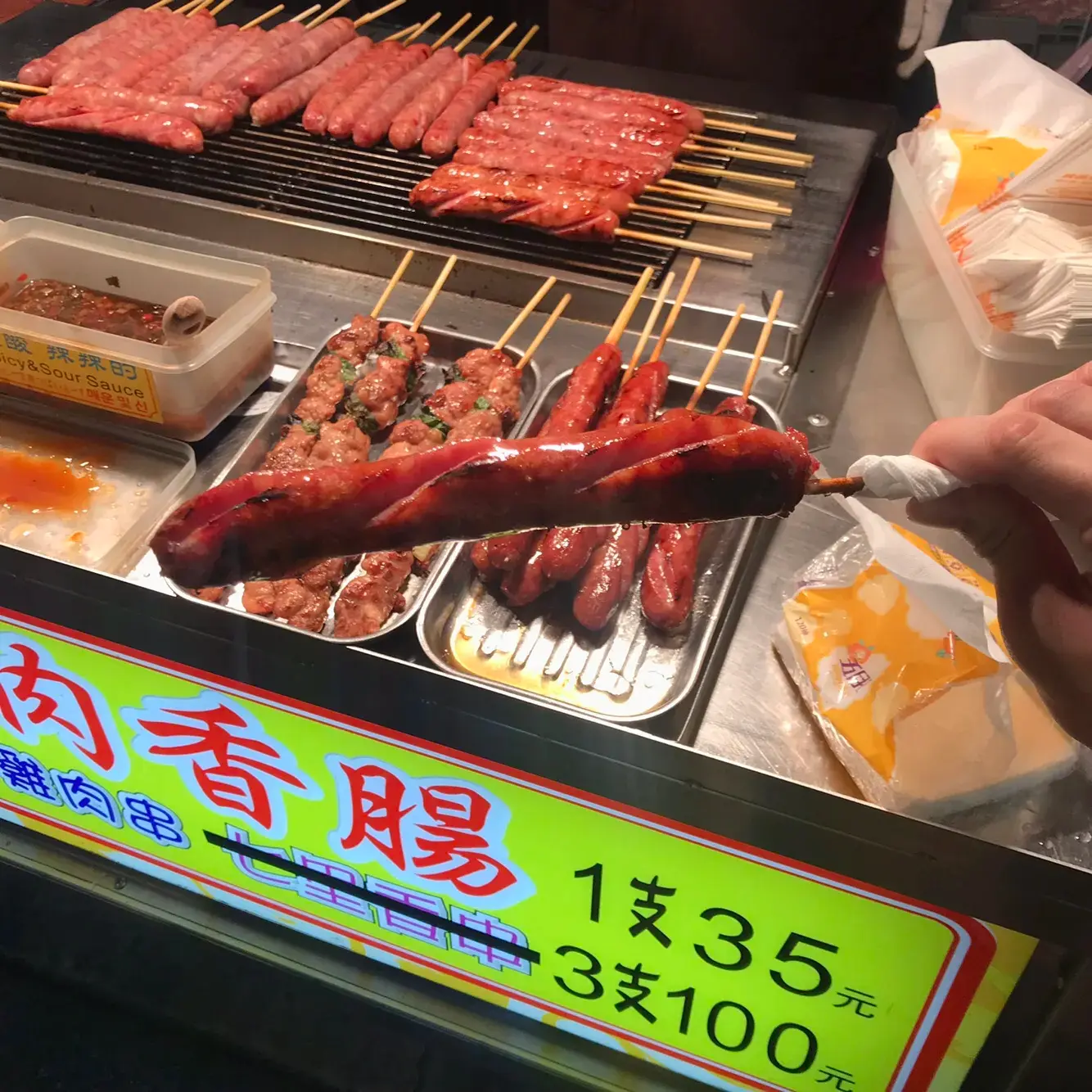 台北寧夏夜市的美食