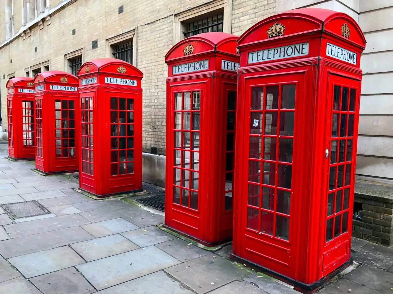 trip to London costRed telephone box designed by Sir Giles Gilbert Scott