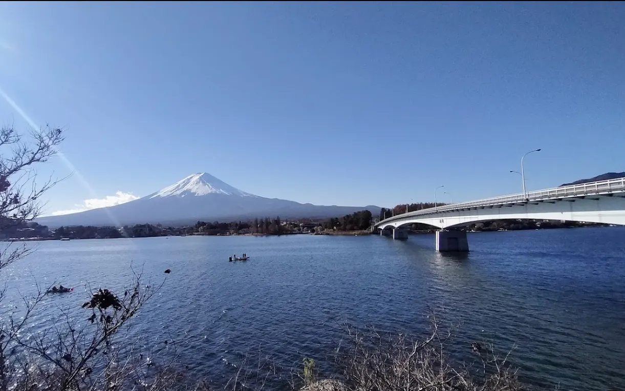 大池公園遠處的富士山