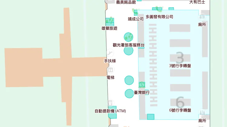 桃園機場 – 二號客運大樓 1 樓