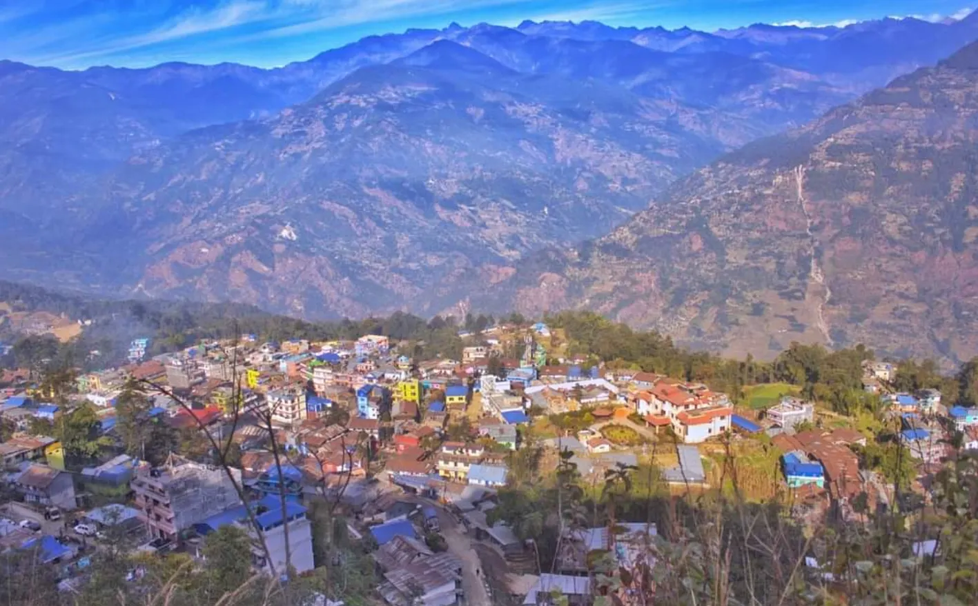 Aerial view of Taplejung. Source: Google Maps@Barsat Rai