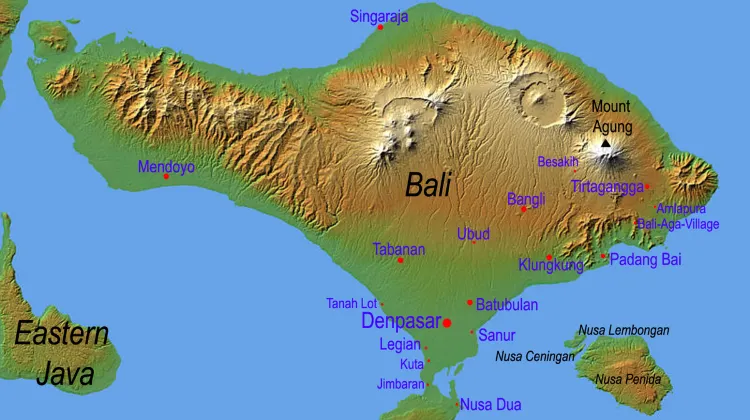 Bali Map  Trip Guide