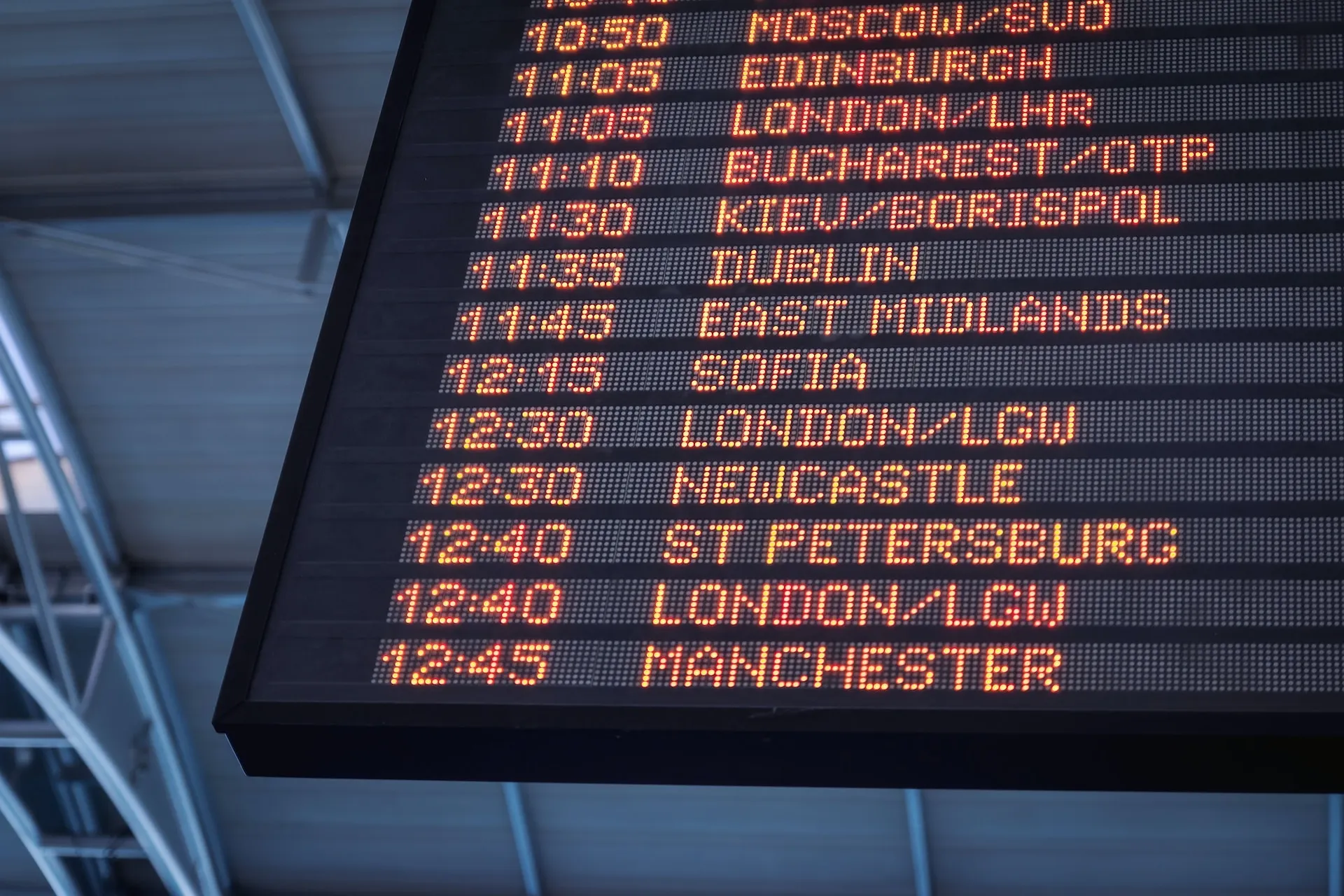 Departure info at LaGuardia Airport, New York. Source: Photo by Jeshoots on Unsplash