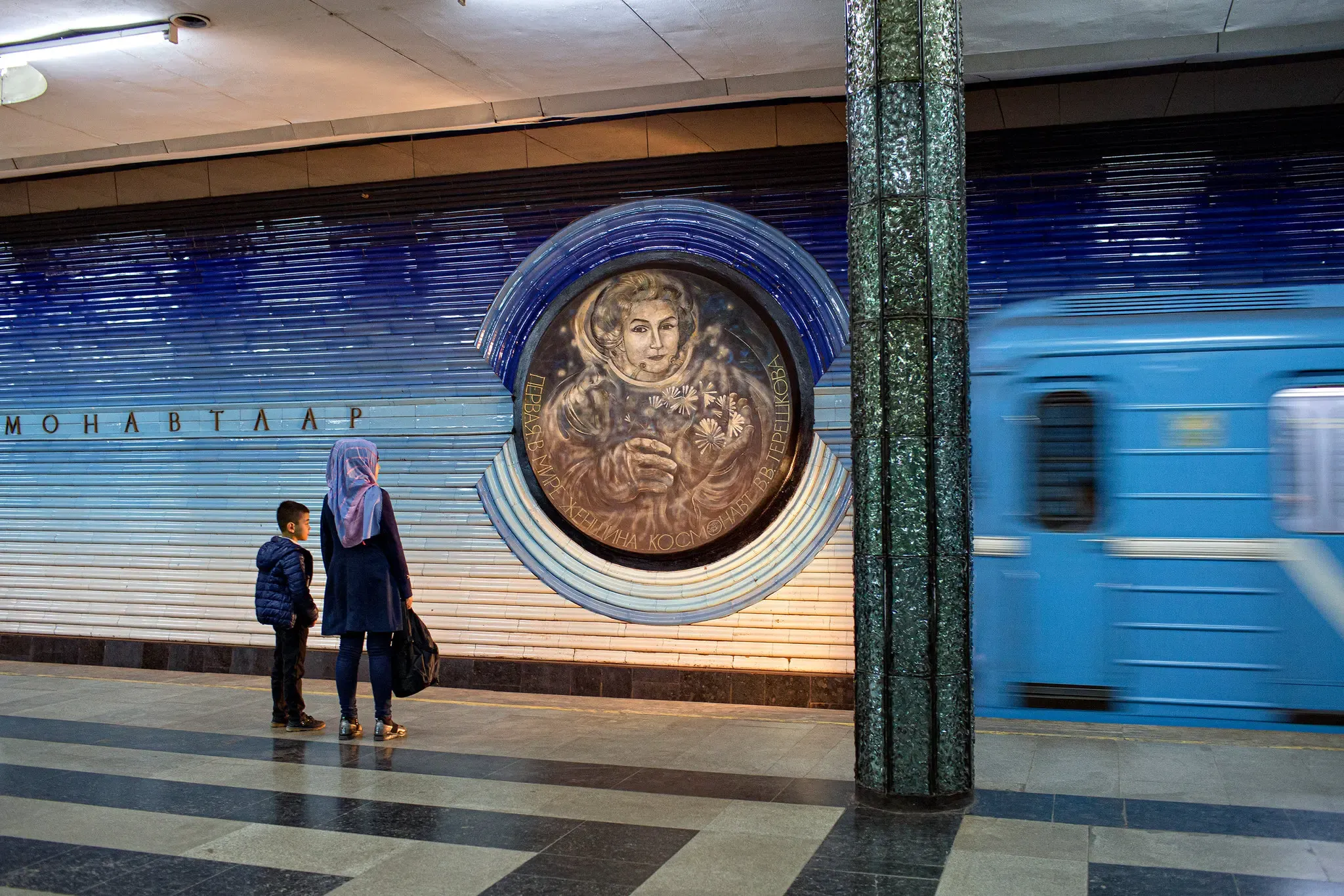 The art-filled Tashkent Metro. Source: Photo by Stephen Hiltner / The New York Times