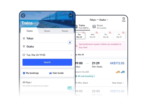 How do I buy train tickets with Trip.com?