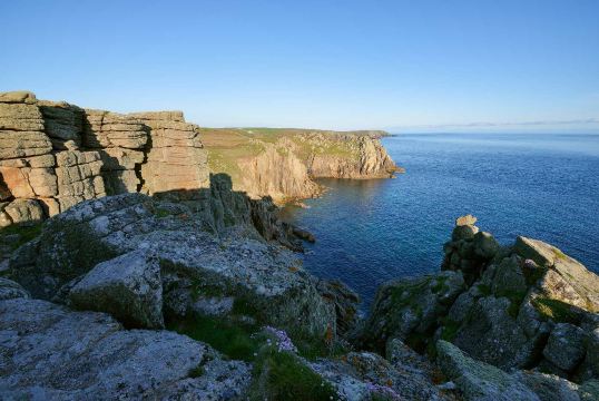 The cliffs at Land’s End, Cornwall.