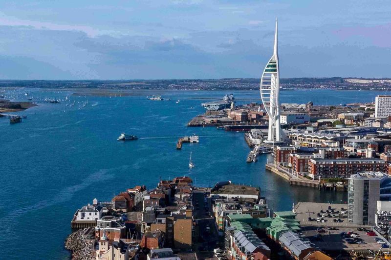 Getting the train to Spinnaker Tower: Closest station & routes