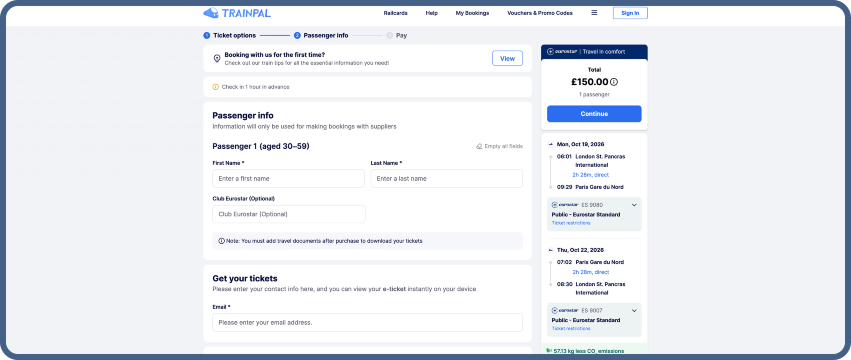 Assurez-vous que vos informations personnelles sont correctes et valides