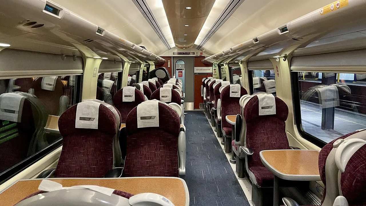 CrossCountry train seats