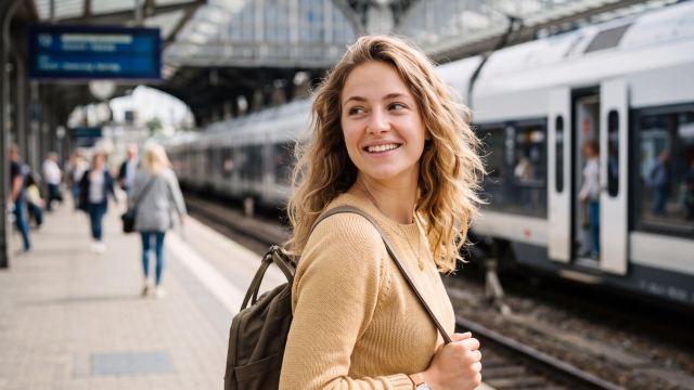 a girl on the platform