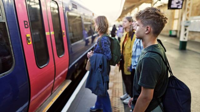 teenagers train travel