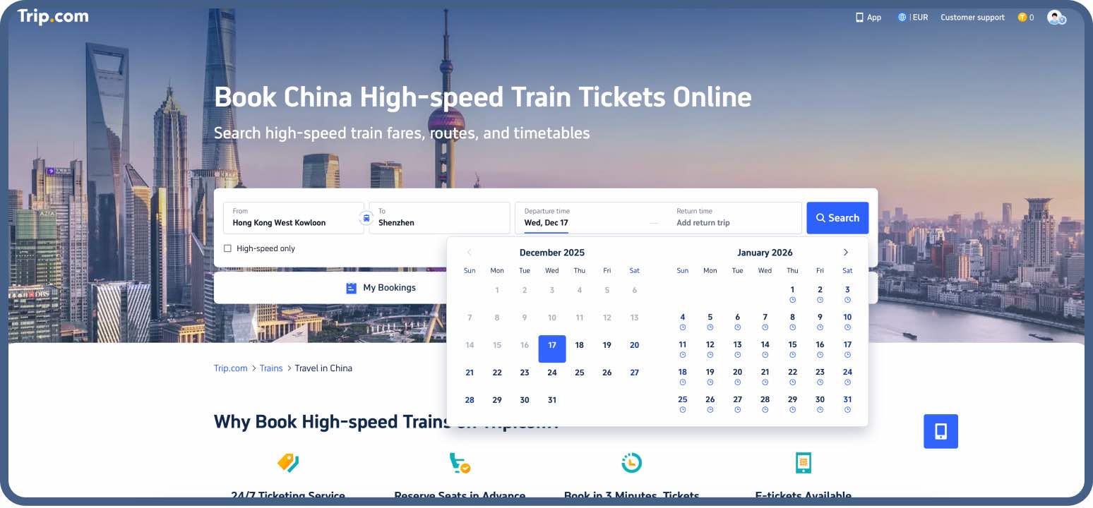 <span>Step 2</span>Select departure date