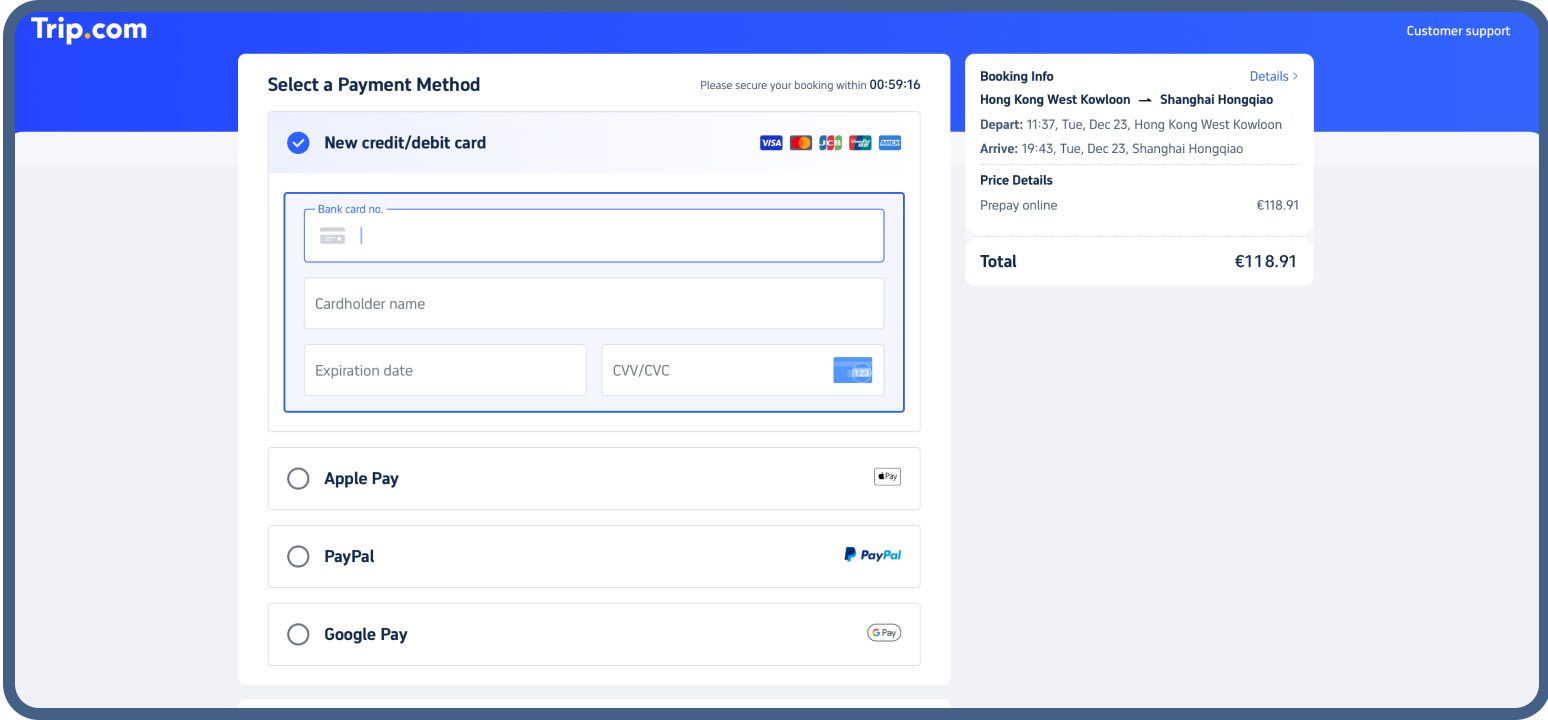 <span>Step 6</span>Choose payment method
