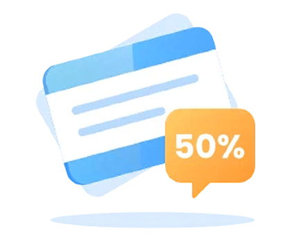 Biglietti andata e ritorno al 50%