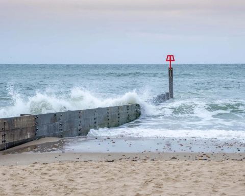 Ride to the tide at Southbourne Beach