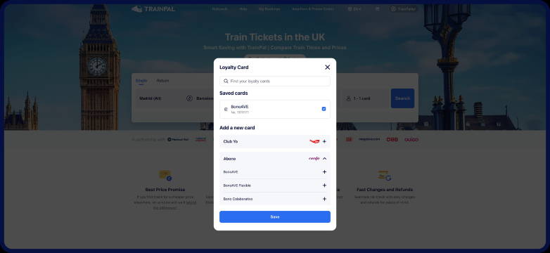 After successfully adding your card, it will appear at the top of the list. Click "Save" to complete the process.