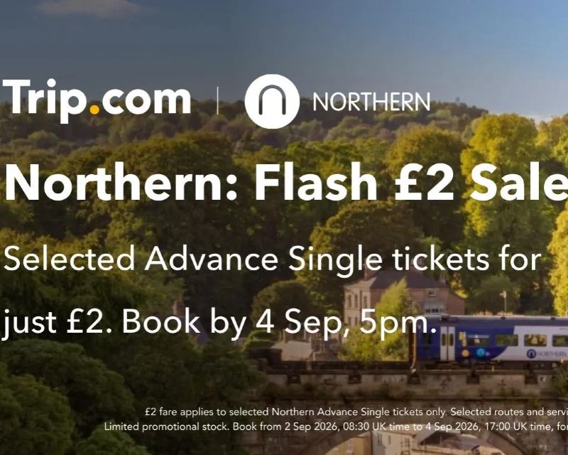 Flash Sale: Northern Rail Tickets for just £2 (2026)
