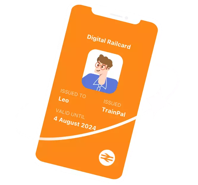 Enjoy <span>1/3 off</span> discount   travel with digital Railcards!