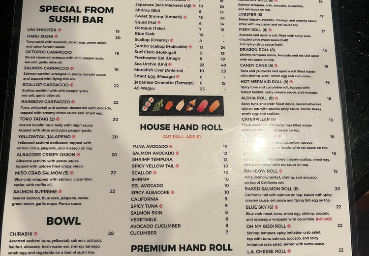 Haru Sushi & Izakaya (, Los Angeles) - Restaurant Reviews, Menu