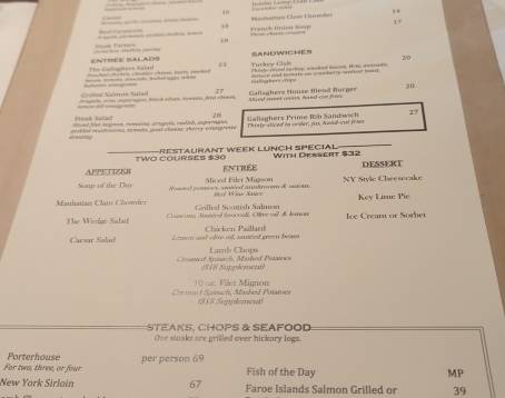 Gallagher’s Steakhouse NYC