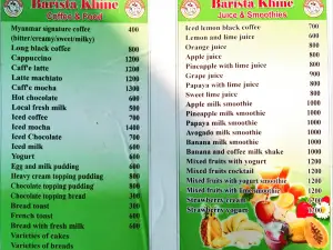 Barista-Khine Coffee Shop