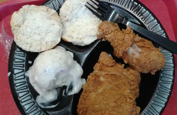 Mrs. Winners chicken and biscuits